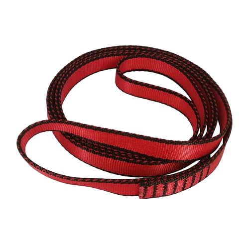 FOSER 18mm Nylon Climbing Sling Runner, 23KN Nylon Rope,Apply to Rock Climbing, Mountaineering, Hiking, Downhill, Emergency Equipment, etc - color: Red(1pcs)