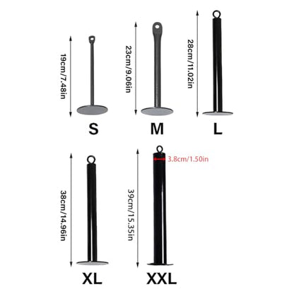 Steel Fixed Bracket Loading Pin with Heavy Duty Carabiner, Gym Fitness Barbell Weight Plate Barbell Plate Weight Tray Freeweight Rod Loading Pin - size: X-Large