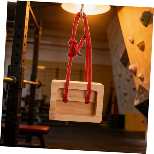 Portable Rock Climbing Hangboard Fingerboard Wooden Finger Strength Trainer 2pcs Set for Grip and Forearm Training Climbing Home Workout