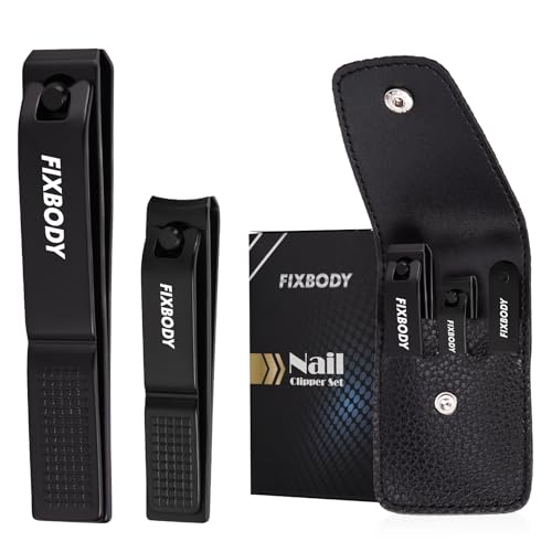 Nail Clipper Set, Christmas Stocking Stuffers for Men,Teen Boy,Husband,Dad | Gift Ideal for Boyfriend, Ultra Sharp Stainless Steel Fingernail Clippers & Leather Travel Case,Manicure Set for Men,Women