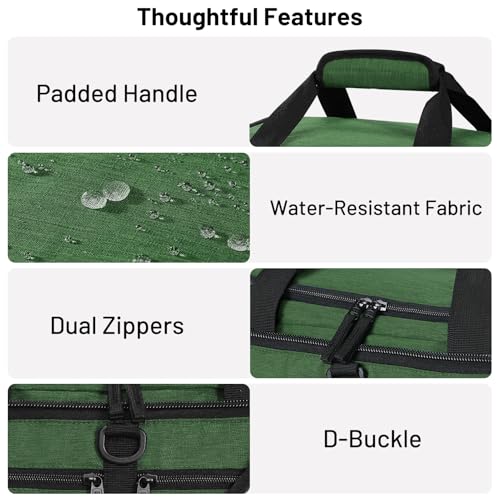 MIER Packable Travel Duffle Bag with Shoe Compartment, 50L, Dark Green | Foldable Weekender Duffel; Multi-Pockets; Adjustable Shoulder Strap; Luggage Sleeve; Travel, Sports, Camping, Gym - color: Dark Green, size: 50L