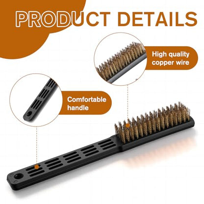 2 Pack Bowling Shoe Brush, Heavy Duty Copper Wire Boot Brushs, Bowling Brush for Shoes, Remove Dirt and Gravel to Improve Shoe Performance