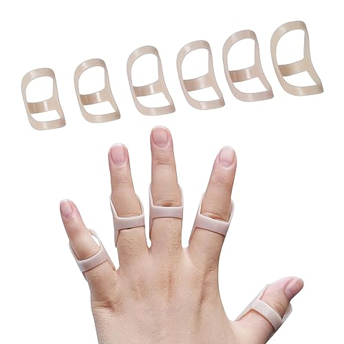 Soft Home 6 Pack Oval Finger Splints Waterproof Finger Splint for Arthritis, Trigger Finger,Mallet Fingers - Trigger Finger splints For Thumb, Index, Middle, Pinky or Ring Finger(3,4,5,6,7,8) - size: 3,4,5,6,7,8