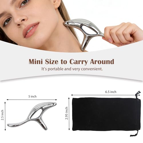 Zinc Alloy Trigger Point Massage Tool for Deep Tissue Massage& Acupressure Body Gua Sha Tool, Muscle Scraper Neck Massager Fascia Blasterfor Full Body Pain Relief