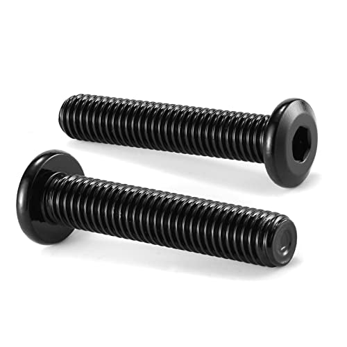 M5 x 35mm 20Pcs Flat Head Hex Socket Cap Screws Bolts, 304 Stainless Steel 18-8, Full Thread, Black Oxide by SG TZH (with Hex Spanner) - size: M5 x 35mm