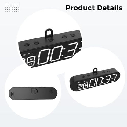 Gym Timer, Portable Workout Timer With Strong Attachment Force, Multi-Function Interval Timer For Home Gym, Fitness, Sports, Kitchen, Custom & Preset Modes