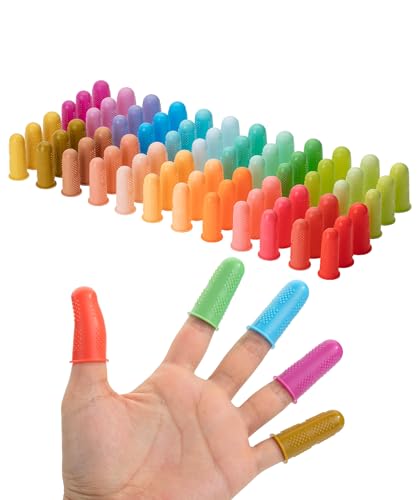 Mr. Pen- Hot Glue Gun Finger Protectors, 72 pcs | Assorted Colors Silicone Finger Protectors, Rubber Fingers Tips, Rubber Finger Covers, Rubber Finger Tips Protector - color: Multi-color, size: 72 pcs