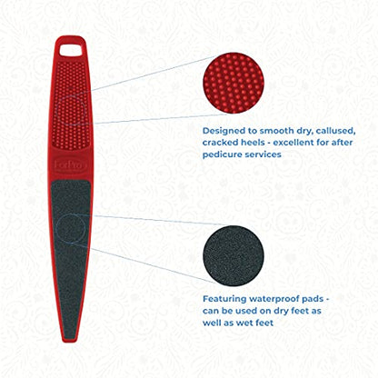 ForPro Professional Collection Red Panda Foot File, 60/100 Grit, Double-Sided Pedicure File for Feet and Heels, 10.5” L - size: 1 Count (Pack of 1)