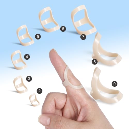 Oval Finger Splint 8 pcs, Finger Splints for Arthritis, Mallet Finger, Trigger Finger Splint, hypermobility(EDS) finger For Thumb/Middle,/Index/Pinky or Ring Finger (Large(2,3,4,5,6,7,8,9)) - size: Medium(2,3,4,5,6,7,8,9)