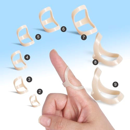 Oval Finger Splint 8 pcs for Arthritis, Mallet, Trigger, hypermobility(EDS) For Thumb/Middle,/Index/Pinky or Ring Finger(size 13,14 each 3 pcs) - size: size 13,14 each 3 pcs