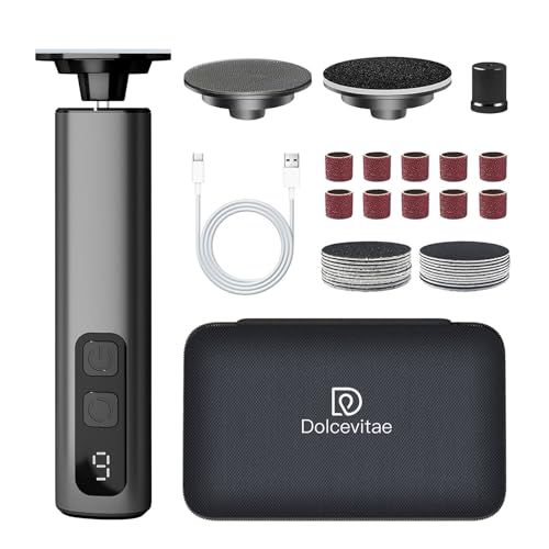 Electric Foot Callus Remover, 9-Speed for Dead Skin, Aluminum Alloy, Nano Glass Disc, Type-C Rechargeable, Replacement Discs, Storage Case – Spa Pedicure, Relaxing Self-Care (Gunmetal) - color: Gunmetal（professional Edition）