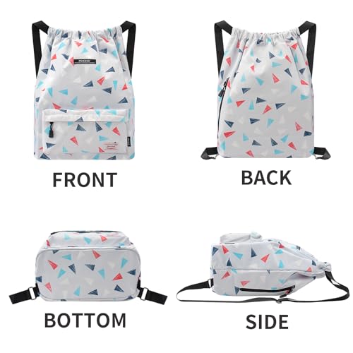 Peicees Waterproof Drawstring Sport Bag Lightweight Sackpack Backpack for Men and Women | Waterproof - color: X_diamond