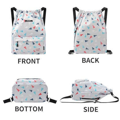 Peicees Waterproof Drawstring Sport Bag Lightweight Sackpack Backpack for Men and Women | Waterproof - color: X_diamond