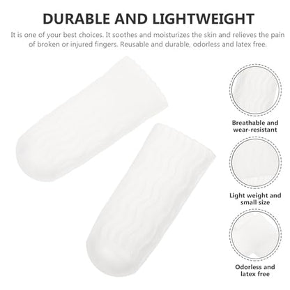 10 Pcs Silicone Finger Protectors Anti-wear Finger Sleeves Joint Protection Portable for First Aid and Daily Use