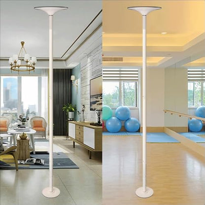 360° Rotating Silicone Dance Pole Removable Stripper Pole Stripper Pole Fitness Gym Equipment 7.2-9 FT for Home Fitness, Exercise, Bars, Gyms, Parties(White)
