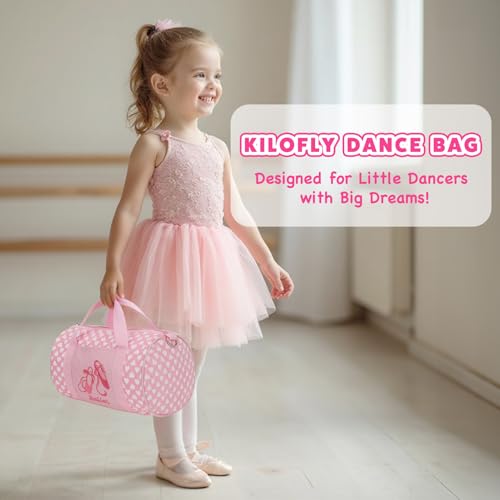 kilofly Girls Ballet Tutu Small Duffel Crossbody Dance Bag