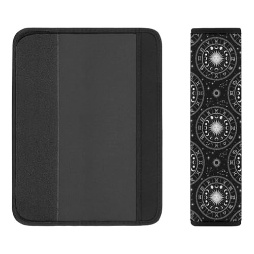 Universal Soft and Comfortable Witchcraft Alter Tarot Galaxy Zodiac Silver Seat Belt Shoulder Pad for Girls and Boys, Most Cars, 2 Pack Seat Belt Covers Cushion Shock Absorption - color: Pattern 297