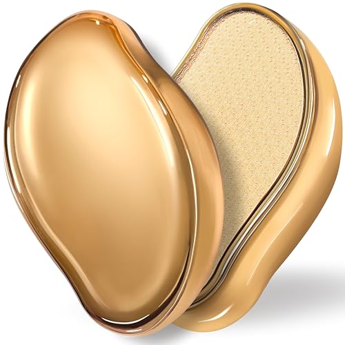 GABOX Nano Glass Pro Foot File, Feet Callus Remover, Dead Skin Exfoliator | Heel & Foot Scrubber, Pedicure SPA Tool for Women & Men, Removedor de Callos en Los Pies, Crystal Gold - style: Crystal Gold