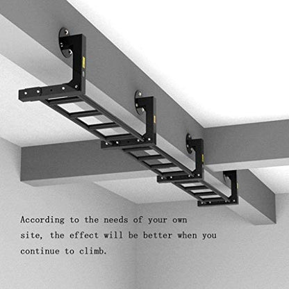 Horizontal Bar Climbing Frame Pullup Up Dragon Skeleton Side Mounted - Home Gym Accessories and Indoor Fitness Equipment Upper Body Strength, Back, Arm Exercise (Black 98 * 35 * 30cm)