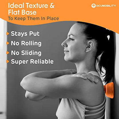 Acumobility Massage Ball Roller 2 Pack - Trigger Point - Massage Balls | Massage Roller Ball, Foot Massage Ball, Physical Therapy Ball - color: Orange