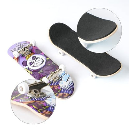 3 PCS Pro 32mm Fingerboard Wooden Board Professional Mini Finger Skateboard Set of 3 - color: Fingerboard-3pcs