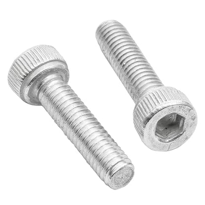 M4 x 16mm Hex Socket Head Cap Screws Bolts,6063 Aluminum Alloy Socket Head Cap Bolt Fasteners,Silver(20Pcs) - size: M4 x 16mm