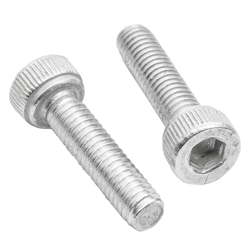 M4 x 16mm Hex Socket Head Cap Screws Bolts,6063 Aluminum Alloy Socket Head Cap Bolt Fasteners,Silver(20Pcs) - size: M4 x 16mm