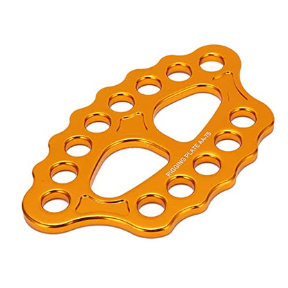 45kn Aluminum Alloy Takelytplatte 15 Holes Anchor Divider, Climbing on , Finger Power Equipment for Mountaineering, Climbing, Caves, Abseiling, Departure