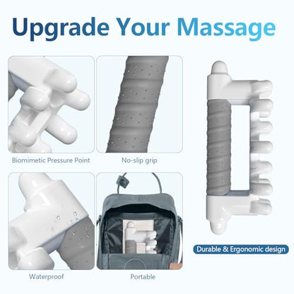 Fascia Massage Tool Blaster for Cellulite,Handheld Myofascial Release Tool for Deep Tissue Massage,Trigger Point Massage Tool for Manual Massage of Neck & Back - color: Grey