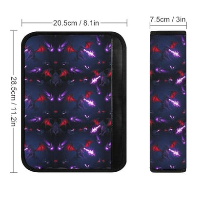 2 Pack Universal Fit Seat Belt Cover for Child, Stroller Pushchair High Chair, Purple Dragon Automotive Seat Belt Protector, Pressure Relief - color: Pattern 1133