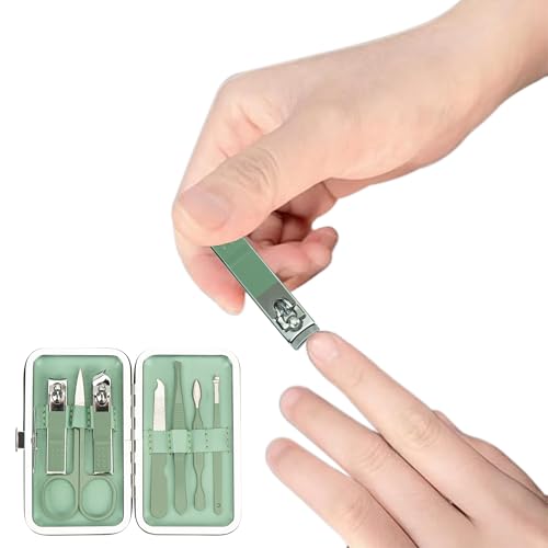 Manicure Set Personal Care Nail Clipper Kit Professional Manicure Pedicure Set Mens Accessories Personal Care Nail Grooming Present for Men Husband Boyfriend Parent, Green - color: Green