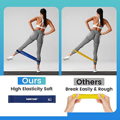 WIKDAY Resistance Bands for Working Out Exercise Loop Bands 10PCS Set Pull Up BandsWorkout Bands for Men Women Body Stretching, Crossfit Training, Home Workout, Physical Therapy, Booty Legs