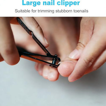 Nail Clipper Set，Slanted Nail Clipper Heavy Duty Toe Nail Clippers for Men ，Ergonomic Non-Slip Long Handle Nail Clippers for Adults Seniors Stainless Steel Nail Cutter & File (Silver) - color: 5pcs-silver