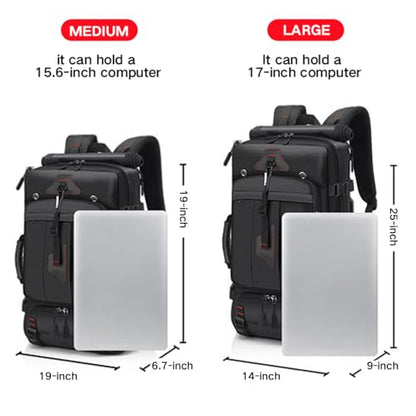 Men Travel Backpack,Fits 18 Inch Laptop,for Work&Travel，60L Large Capacity - size: Large