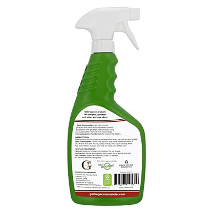 Garbage Commander Odor Commander, Odor Control Spray Bottle, 22 Ounce, Lemongrass Scent -Proudly Made in Canada