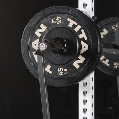 Titan Fitness Eccentric Hooks, Fully Adjustable 20" - 35" Steel Hook Barbell Attachment, Overload Lifting for Explosiveness, Fits Olympic-Sized Weight Plates, Weight Releasers - style: Hook Extensions