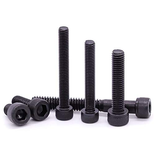 1/4-20 x 1-1/4" Socket Head Cap Screws Bolts, 12.9 Grade Alloy Steel, Black Oxide Finish, Allen Hex Drive, Full Thread, 50 PCS - size: 1/4-20 x 1-1/4"