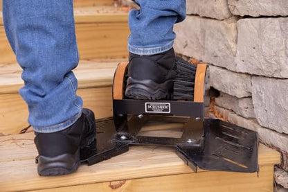 Scrusher - Deluxe Boot & Shoe Cleaner with Steel Base, Weather Resistant Heavy-Duty Outdoor Boot Scrubber, Made in The USA - style: Deluxe with Base
