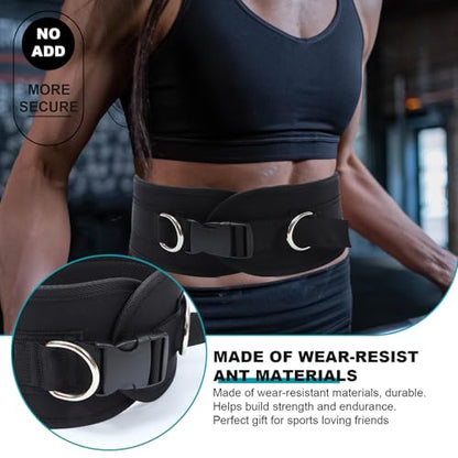 Kisangel Weighted Dip Belt for Weight Lifting with Comfortable Waist Support Elastic Material Contoured Design for Muscle Training and Resistance Exercises for Gym Running Hiking Climbing