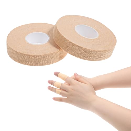 2 Rolls Finger Tape, Extra Strong Adhesive 0.6-Inch x 32-feet Athletic Tape for Fingers, Hands, & Toes, Rock Climbing Tape, Skin-Friendly Sports Tape for Outdoor Sports Climbing Football (Skin Color) - color: Skin Color