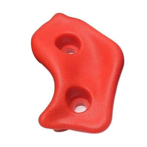 Rock Climbing Holds, 10PCS Ergonomic Comfortable Hand Feeling Wall Grips, with High Strength Screws and Wrench, for Indoor Outdoor Kids Adults Climbing Wall - color: Red