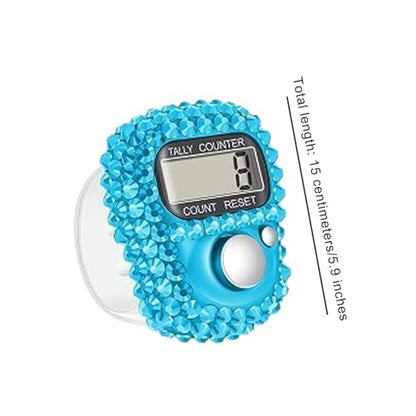 Finger Counter - Finger Tally Counter | Finger Clicker Counter | Portable Lap Counter | LCD Digital Display Tally Counter | Hand Clicker Counter Ring for Coaching, People, Fishing