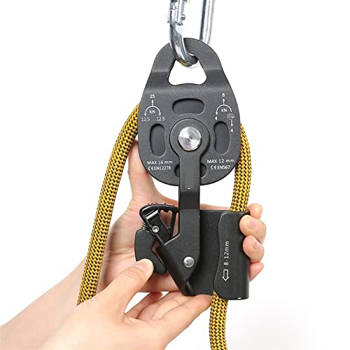 Lift Weight Pulley Device Rescue Survive Gear Outdoor Rock Climb High Altitude Heavy Transport