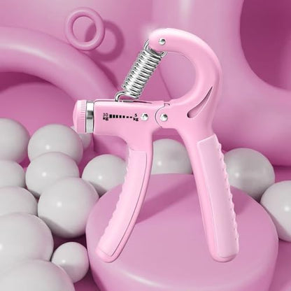 Hand Grip Strengthener for Kids & Teens, 11-66lbs Adjustable Resistance Trainer with Counter, Non-Slip Forearm Exerciser