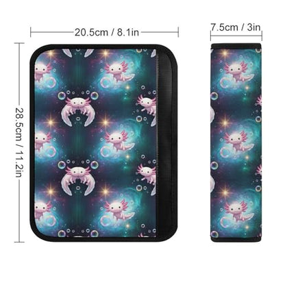 Universal Fit Seat Belt Cover for Adult Use, Stroller Pushchair High Chair, 2PCS Animal Galaxy Cute Kawaii Axolotl Harness Pads Strap Shock Absorption - color: Pattern 761