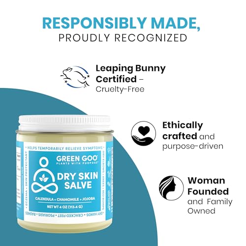 Green Goo Dry Skin Salve, All-Natural Moisturizer for Hydrating The Body & Face, Helps Alleviate Symptoms of Chronic Skin Conditions, 4 Oz - size: 4 Ounce (Pack of 1)