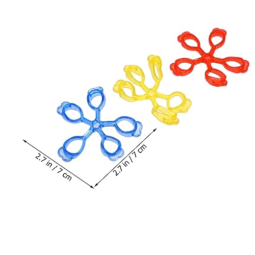 LIOOBO 3PCS Finger Strength Trainer Set Adjustable Resistance Finger Exerciser Hand Rehabilitation Tool for Guitar Players Rock Climbing and Strength Training (Yellow Red Blue)