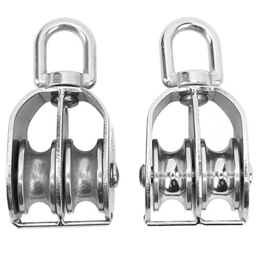 Keenso Dual Strap Block M32 Lifting Block 250 Kg Storage Capacity for The Tent Coating, 2 PCS Double Strap for Family Projects