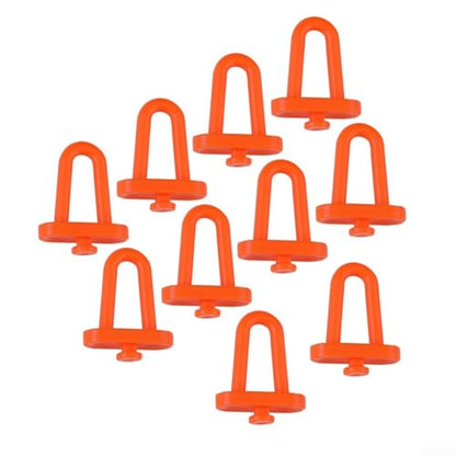 Hanging Board Hole Hooks for Tool Storage, 10pcs Wall-Mounted Garage Organizer Rack, Orange ABS Material(B) - size: B