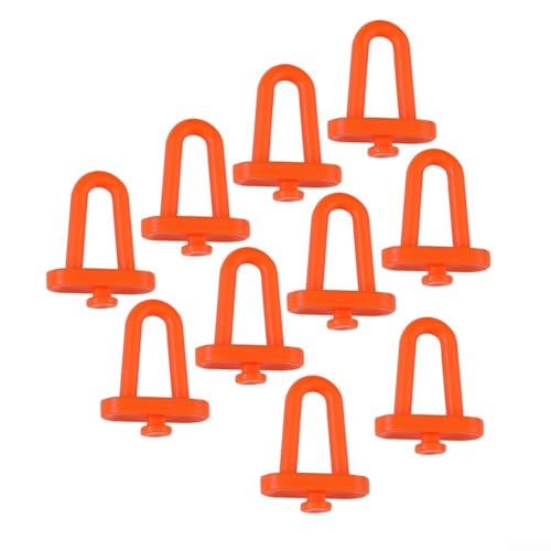 Hanging Board Hole Hooks for Tool Storage, 10pcs Wall-Mounted Garage Organizer Rack, Orange ABS Material(D) - size: D